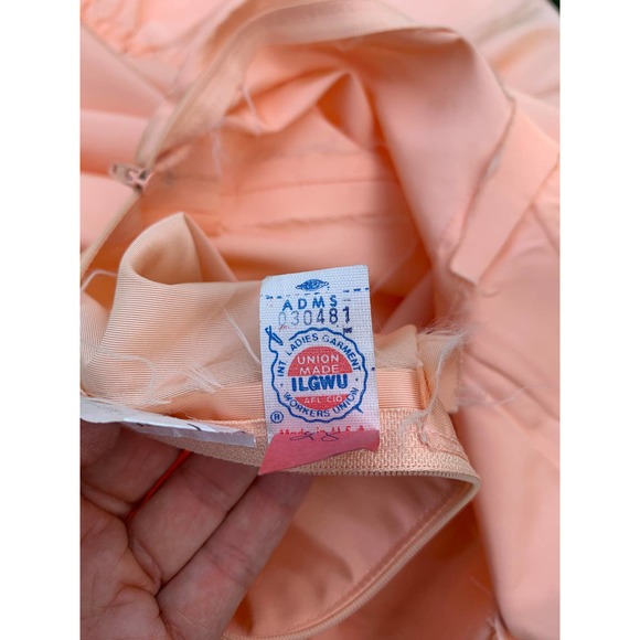 Vintage 70s Prom Dress Union Made Prairie Southern Belle Poof Sleeve MED TALL - Picture 7 of 10